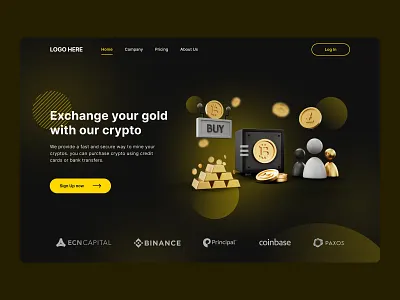 Crypto Exchange Landing Page crypto cryptocurrency exchange