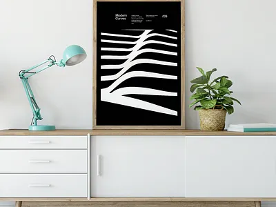 Modern Curves 09, Modern Architecture Design Poster architecture bauhaus graphic design helvetica illustration minimal modern poster poster design print typography