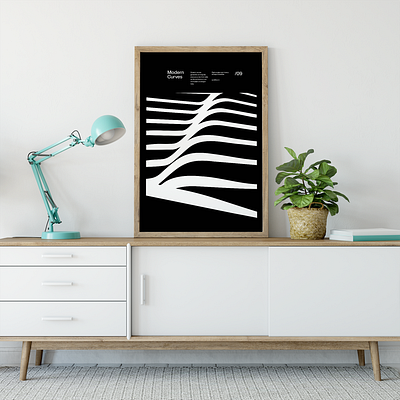 Modern Curves 09, Modern Architecture Design Poster architecture bauhaus graphic design helvetica illustration minimal modern poster poster design print typography