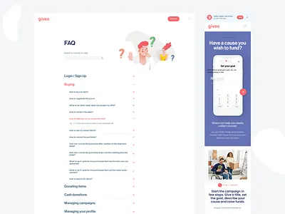 giveo.app illustration ui ux vector web webdesign
