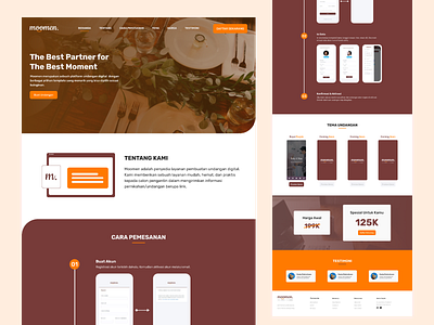 Moomen Wedding Organizer Landing Page design homepage ui web design wedding wedding organizer