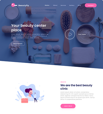Beauty Clinical beauty beauty center beauty clinical desi design figma graphic design landingpage typography ui website