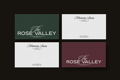 The Rose Valley - Wine Store Business Cards 🍷 art direction brand branding business card design graphic design logo store typography vine