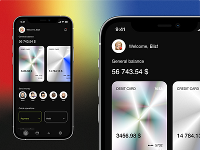 FinTech Mobile Bank app bank card design finance fintech ios iphone mobile money service ui ux