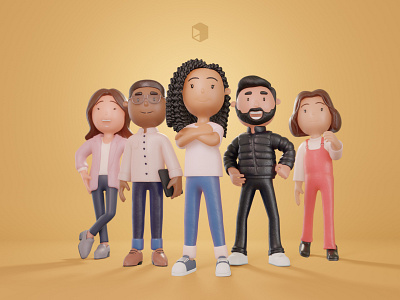 Business Squad 👨‍💼 3d 3d characters 3d illustrations assets blender branding design designer resources graphic design illustration illustrations kawaii library logo personas resources source files tutorial ui ux