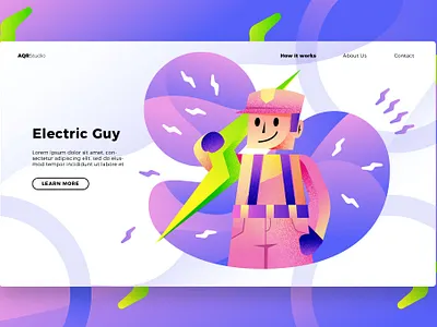 Electrician - Banner & Landing Page app banner concept design development electrican banner electrician html landing page process strategy ui ui design ux ux design we development web web maintance webapp website