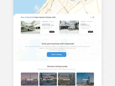 mapwords | Business Listing Homepage graphic design homepage map ui website