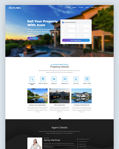 Aven apartments bootstrap css html5 responsive template