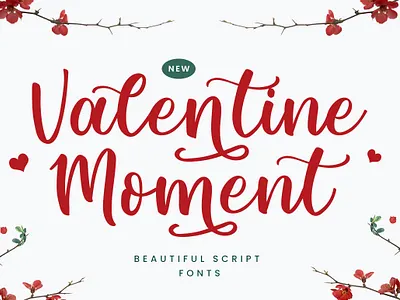 Valentine Moment | Modern Calligraphy Fonts background branding design font font design fonts free illustration logotype minimalist type typeface typography ui ux valentine valentines day vector website