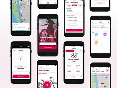 Vélocité app bike design dribbble illustration public rental shot transport ui uidesign userinterface ux