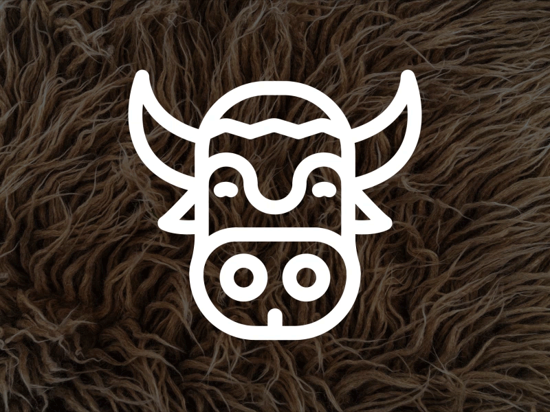 Yak Wool Icon Animation animation banner design gif icon identity illustration motion graphics social media website