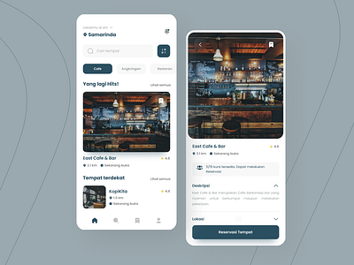 Cafe Reservation App cafe design food mobile reservation ui