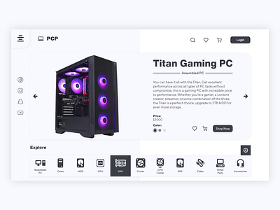 PC Part Shop Design adobe xd design online shop online store shop ui uiux design