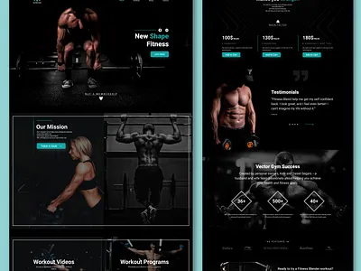 Fitness Website Design design fitness website design responsive design ui uiux ux website design website redesign