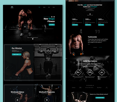 Fitness Website Design design fitness website design responsive design ui uiux ux website design website redesign