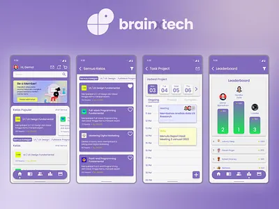 BrainXTech : Application Online Course app collaboration design features figma online course project ui user experience user interface ux