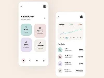 Finance App UI 3d app branding design graphic design illustration logo minimal minimalist ui ux