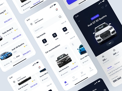 Carline - Car Marketplace App UI Kit audi autocar automotive branding business car dealer design honda ios mobilde design mobile sales toyota ui ui kit ui8 uidesign uikit ux