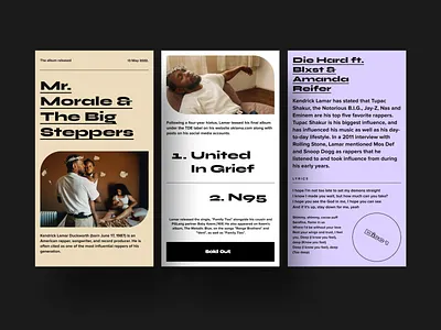 Kendrick Lamar - Mr. Morale & the Big Steppers appdesigner kandricklamar musicapp musicdesign productdesign ui uidesigner uiux userinterfacedesign ux