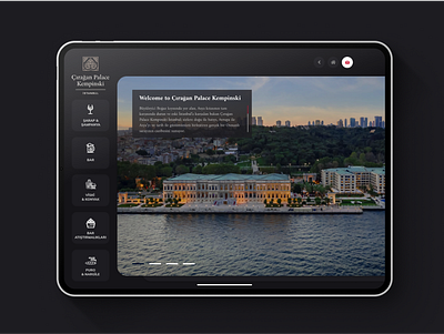 Ciragan Palace Kempinski Istanbul Menu App application ciragan clean design menu menu app restaurant restaurant menu