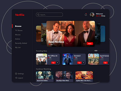 Netflix adobe xd inspiration minimal mobile streaming modern netflix streaming app tv streaming ui web web ui xd design
