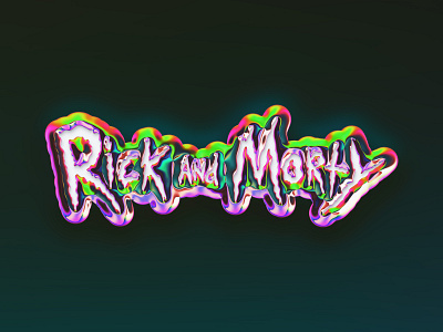 Rick & Morty Neochromed abstract art branding chrome chrometype colors design filter forge generative graphic design illustration logo netflix rick and morty ui