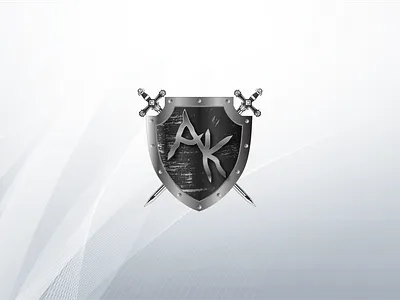 AK Badge Design badge logo gaming logo