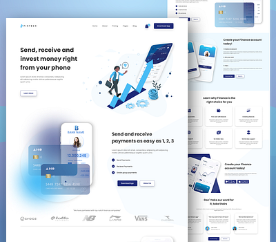 Fintech Website Design design finance website fintech website design responsive design ui uiux ux website design website redesign