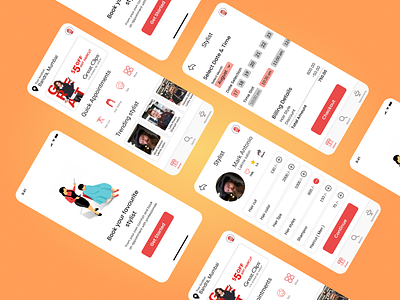 Hairstylist App app design hairstylist salon ui ux