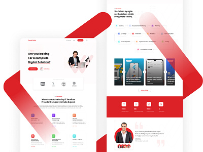 Digital Service Provider Company ahmedabad attractive clean dcycle development digital experiance landing page mobile process provider red seo services studio ui ux uxui website