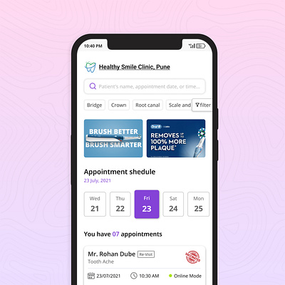 DENTO - A specialized design app for dentists app article dental dentist design graphic design mobile ui ux