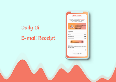 E-mail Receipt app design ui ux