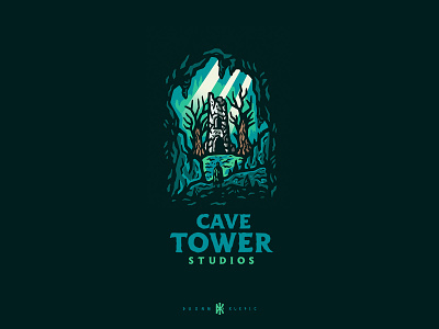 Cave Tower Studios adventure cave dusan klepic fantasy fort fortress game gaming logo rpg studio tower