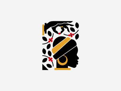 Coffee Africa Beanhouse africa badge beans branding coffee espresso flat floral flower hand heritage icon illustration leaves logo nature square tradition vector