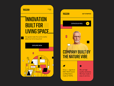 Teczer Mobile application design interface startup ui ux