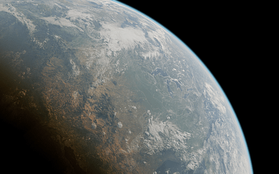 Home 3d animation earth illustration