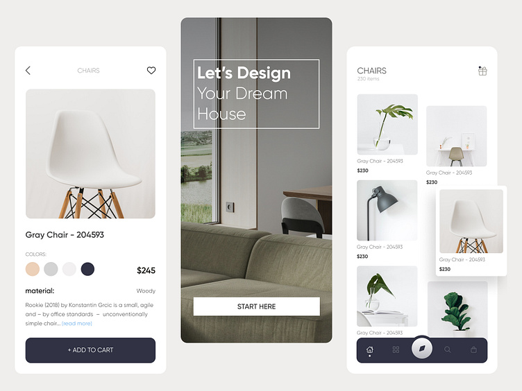 Decoration e-commerce App by Peyman Naeimi for oddes on Dribbble