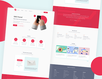 SMS HomePage design design art homepage landingpage ui uiux design uxdesign website