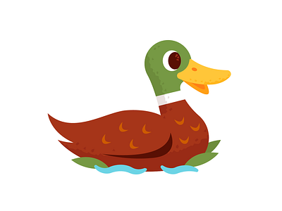 quack-quack! animal cartoon character children colorful cute digital duck duckling flat friendly funny graphic design illustration kids logo mascot pond quack vector