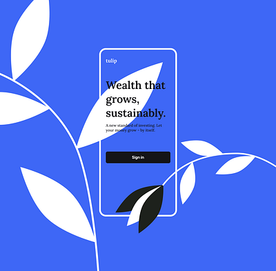 Tulip - Wealth management app app design fintech product design ux