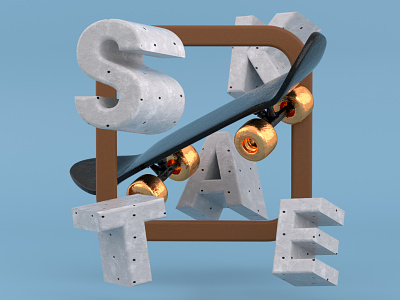 Skateboard 3D Illustration 3d cinema4d design george illustraion mikiashvili modern nft render skateboard
