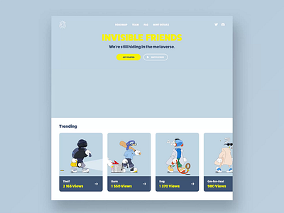 Invisible Friends NFTs - UI Design animation metaverse nft ui