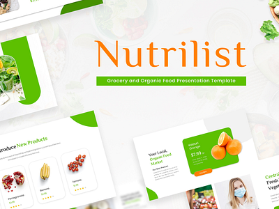 Nutrilist – Grocery & Organic Food Google Slides Template business catering creative design google slides nutritions designs organic food powerpoint template presentation presentations slides