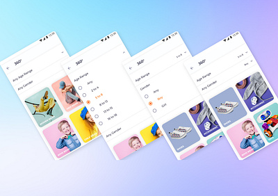 Uraaa mobile app - 360 search 360 search age range android android app application branding minimalist mobile app mobile design online shopping orange search searching shop ui ui ux design uiux uraaa ux