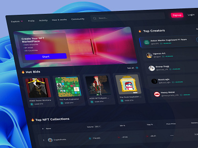 NFT Marketplace cryptocurrency ecommerce marketplace nft ui ux web