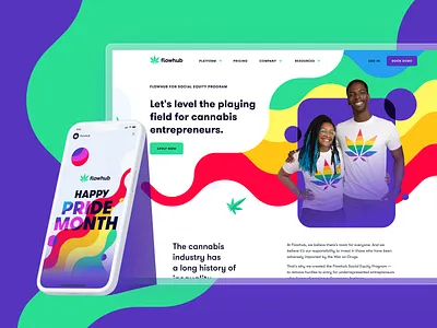Flowhub - Pride Month & Social Equity Program equity pride purple rainbow ui