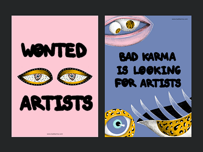 Bad Karma - Social media banners art banners branding design graphic design illustration