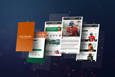 Venom - Florida A&M Football News App UI branding college famu football graphic design ui