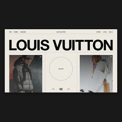 louis vuitton website design clean dailyui design design daily figma graphic design helvetica landing page modern ui uiux web design website design