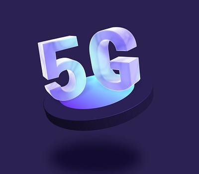 5G 3d icon illustration logo ui